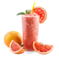 Grapefruit Smoothie drink front view isolate on transparency background png