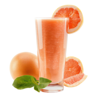 Grapefruit Smoothie drink front view isolate on transparency background png