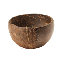 Coconut in a bowl front view isolate on transparency background png