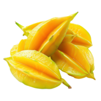 Heap of Fresh star fruit , clipping path isolate on transparency background png