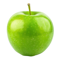Green Apple, clipping path isolate on transparency background png