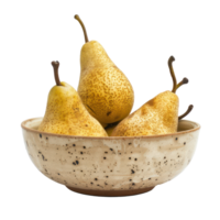 pear in a bowl front view isolate on transparency background png
