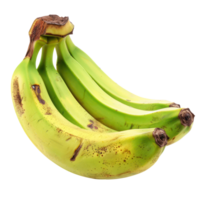 Green banana isolate on transparency background png