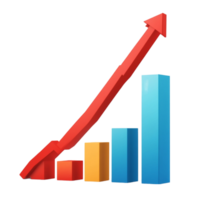 A graph showing an upward trend png