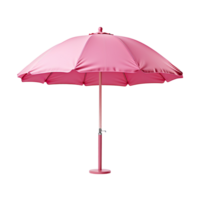 Pink beach umbrella isolated on transparent background png