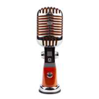 Retro style microphone isolated on transparent background png