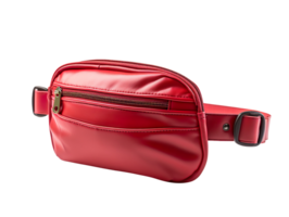 Red waist pouch isolated on transparent background png