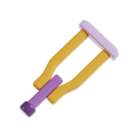A colorful toy crutch designed for imaginative play and learning. png