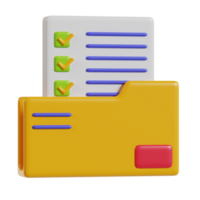 A colorful folder with a checklist, symbolizing organization and task management. png