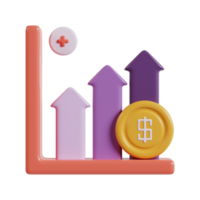 A colorful graph showing growth with upward arrows and a dollar sign, symbolizing financial progress. png