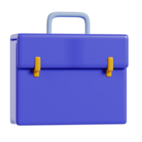 A purple briefcase with a handle and yellow clasps, typically used for carrying documents. png