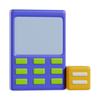 A colorful calculator with buttons for basic arithmetic operations. png