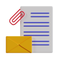 A stylized envelope and a document with lines, symbolizing communication and correspondence. png