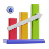 A colorful bar graph with an upward trend, symbolizing growth and data analysis. png
