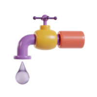 A colorful faucet with a droplet, representing water flow and plumbing functionality. png
