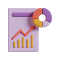 A stylized graph and pie chart representing data analysis and business growth. png