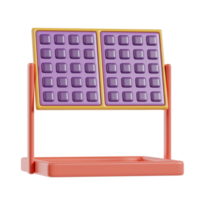 A toy-like game board with two panels featuring a grid of squares for matching activities. png