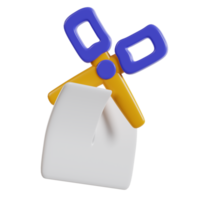 A pair of colorful scissors resting on a white surface, symbolizing creativity and crafting. png