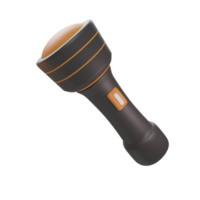 A handheld flashlight designed for illumination in dark environments. png