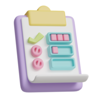 A colorful clipboard with checkboxes and icons, representing task management or organization. png