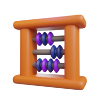 A colorful abacus used for teaching basic arithmetic concepts. png