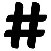 Hashtag Symbol on a Transparent Background png
