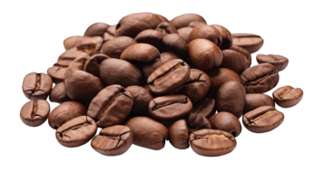 Collection of . Coffee Beans, isolated on a transparency background. png