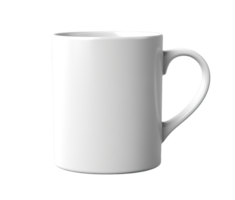 Empty white mug on transparent background png