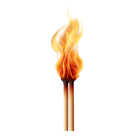 Pair of Flaming Torches with Realistic Fire Texture and Heat Effect png