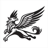 Ethereal Mythical Creatures in Black and White vector
