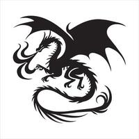 Fantasy Mythical Creatures Artwork in Monochrome vector
