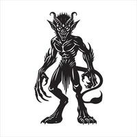 mythical creature skeleton art vector