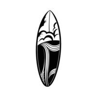 Stylish Surfboard Art Design for Graphics vector