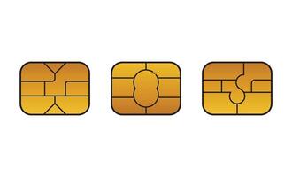 four sim cards with different shapes and sizes vector