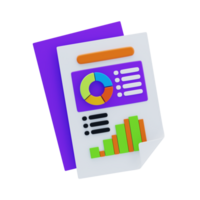 Data Visualization 3D Icon. Analysis Report 3D Icon png
