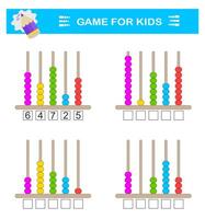 Math activity for kids. Developing numeracy skills. Number range up to 10. illustration vector