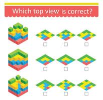 Puzzle game. IQ training test. vector