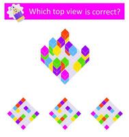 Logic game for kids. vector