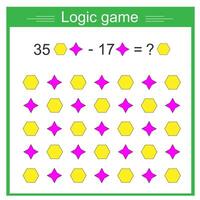 Educational logic game for children. For websites and for printing. illustration vector