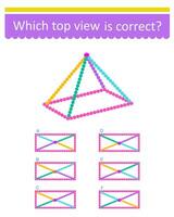 Logic game for children. Printable worksheet. Answer is C vector