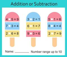Math activity for kids. Developing numeracy skills. Number range up to 10. vector