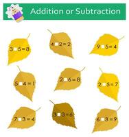Math game for children. Developing numeracy skills. illustration vector