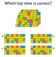 Logic game. IQ training test. Visual intellect. vector
