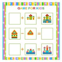 Educational game for kids. Find and draw the missing parts. Children activity page. vector