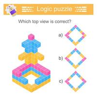 Logic game. IQ training test. Visual intellect. vector