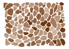 Abstract shapes such as stones of various brown colors hand drawn vector