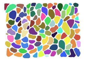 Abstract shapes of different colors for graphic design hand drawn vector