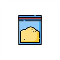 A jar of mustard on a white background vector