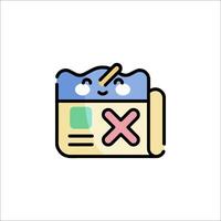 A cartoon character holding a pencil and a note vector