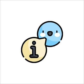 A cartoon character with a speech bubble and a number one vector